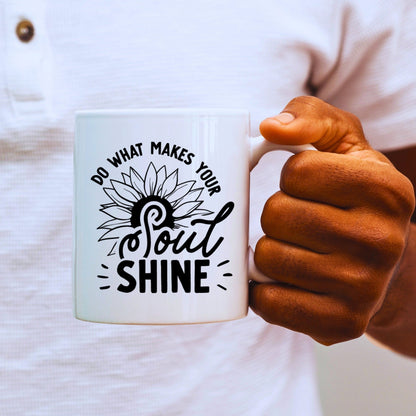 Do what makes your soul shine - Bible Verse Faith Coffee Mug - Christian Religious - Dad Mug with Affirmations - Supportive Baptism Gift - Raiden Gate Design