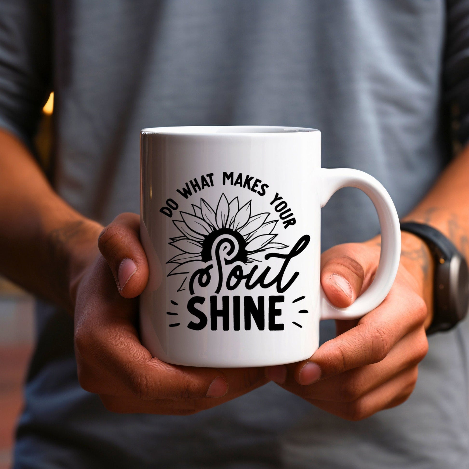 Do what makes your soul shine - Bible Verse Faith Coffee Mug - Christian Religious - Dad Mug with Affirmations - Supportive Baptism Gift - Raiden Gate Design