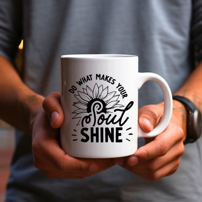 Do what makes your soul shine - Bible Verse Faith Coffee Mug - Christian Religious - Dad Mug with Affirmations - Supportive Baptism Gift - Raiden Gate Design