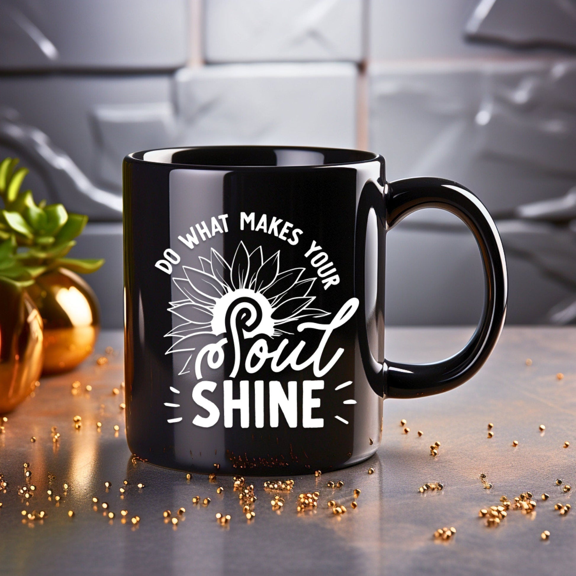 Do what makes your soul shine - Bible Verse Faith Coffee Mug - Christian Religious - Dad Mug with Affirmations - Supportive Baptism Gift - Raiden Gate Design