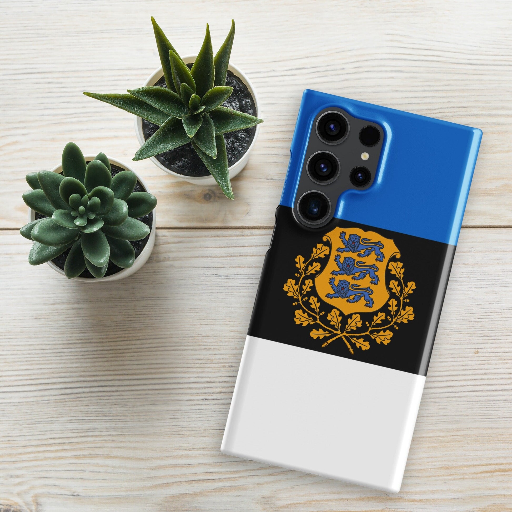 Estonia Flag Samsung Galaxy Phone Case for Samsung S24 and Samsung S23 for Patriots - Raiden Gate Design