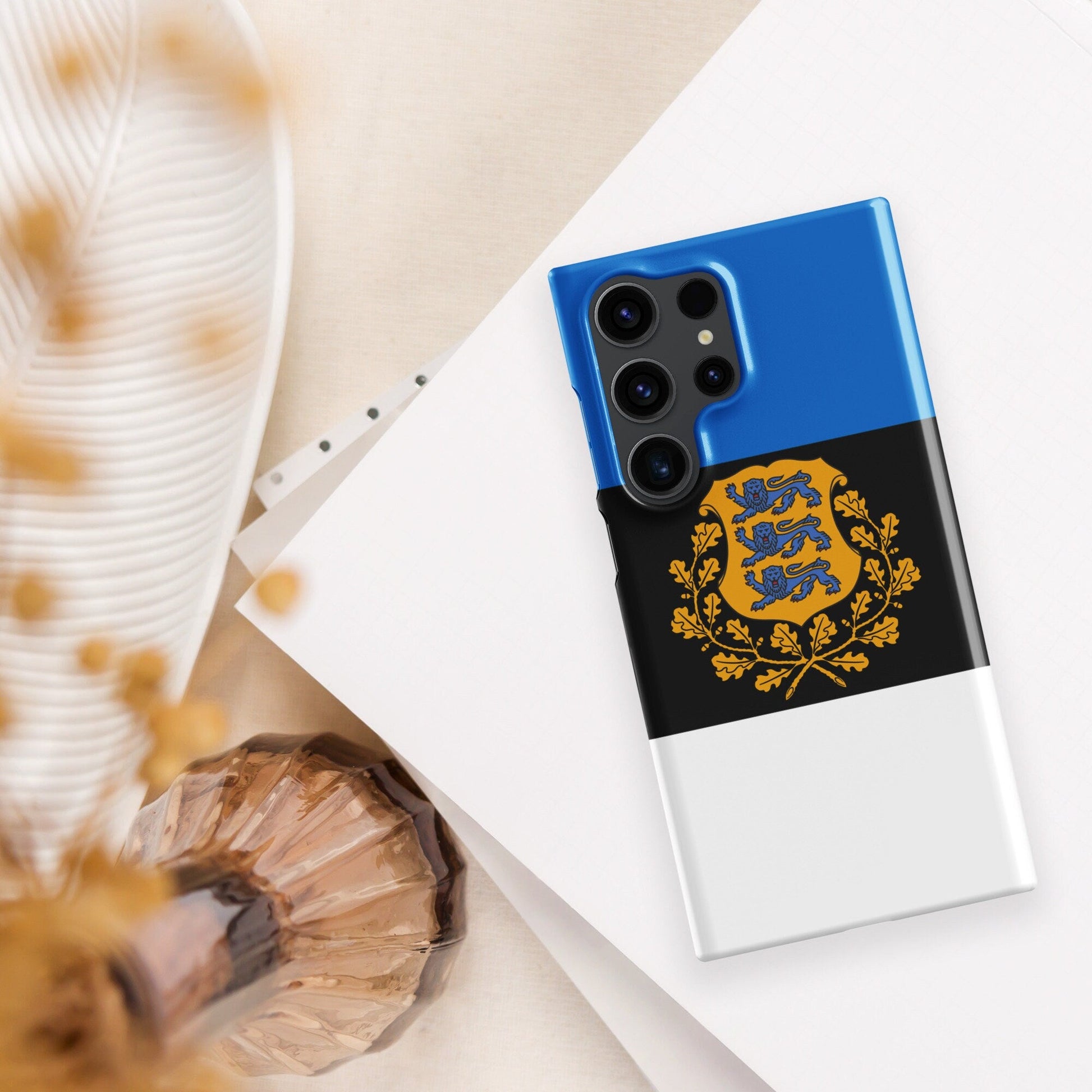 Estonia Flag Samsung Galaxy Phone Case for Samsung S24 and Samsung S23 for Patriots - Raiden Gate Design