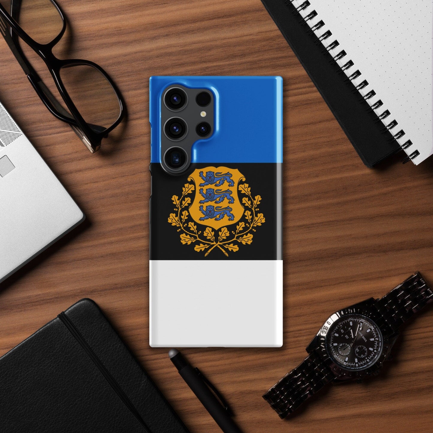 Estonia Flag Samsung Galaxy Phone Case for Samsung S24 and Samsung S23 for Patriots - Raiden Gate Design