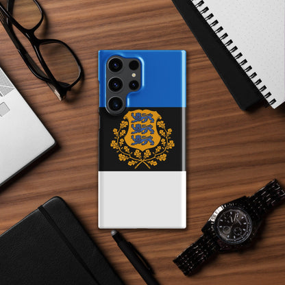 Estonia Flag Samsung Galaxy Phone Case for Samsung S24 and Samsung S23 for Patriots - Raiden Gate Design