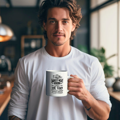 Even the darkest night ends - Bible Verse Faith Coffee Mug - Christian Religious - Dad Mug with Affirmations - Supportive Baptism Gift - Raiden Gate Design