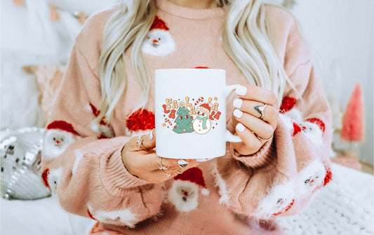 Fa - La - La - La Vintage Christmas Coffee Mug | Funny Gnome Christmas Mug | Cute Christmas Season Mug for Kids - Raiden Gate Design