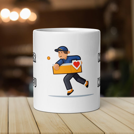 Female Postman Funny Work Mug – The “Master of Mail - fu” Perfect Mail Carrier Mug - Raiden Gate Design