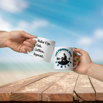 Fishing Mug: “Wake Up. Fish. Coffee. Repeat.” | Angler Mug | Fishing Coffee Mug | Dad Gift - Raiden Gate Design