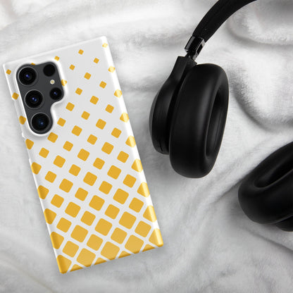 Flying Yellow Squares Samsung Galaxy S24 Ultra Case - Vibrant Design - Raiden Gate Design