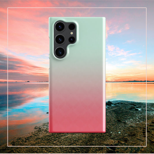 Gradient Design Samsung Galaxy S24 Ultra Case - Pink Green - Slim Protective - Raiden Gate Design