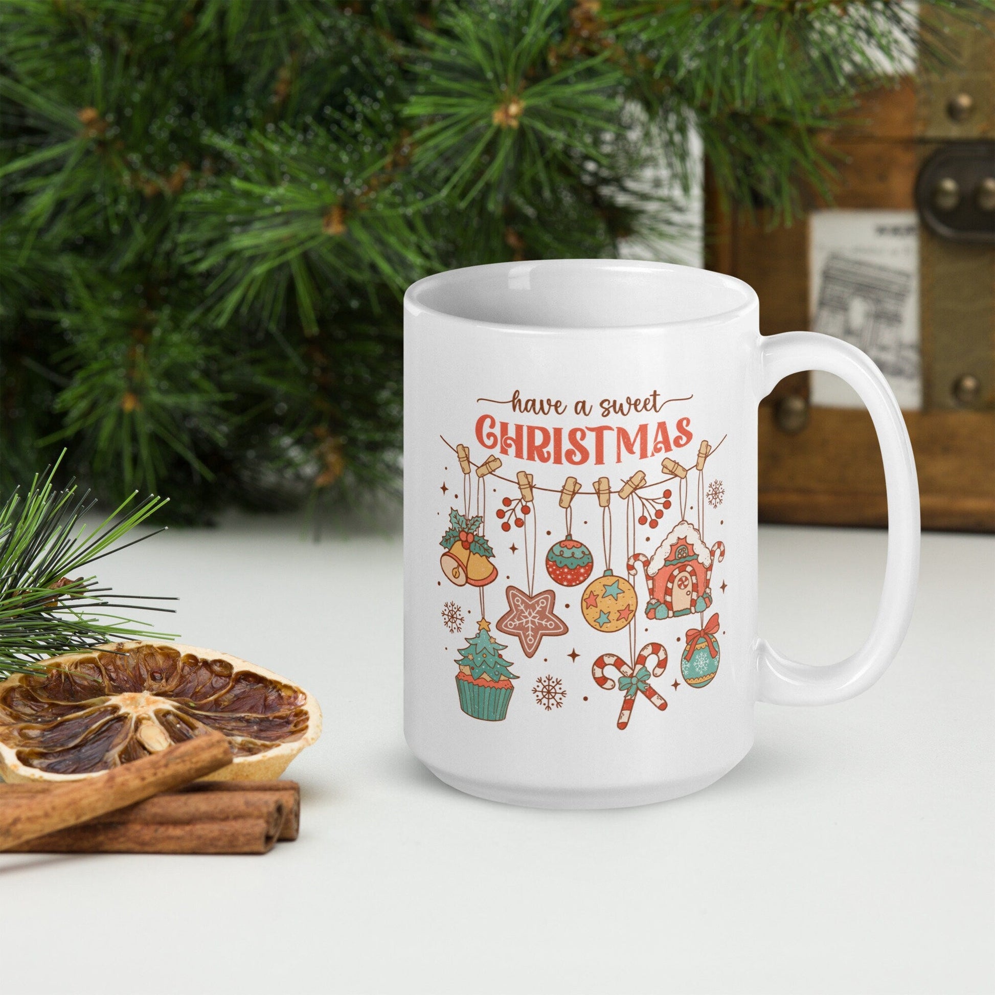 Have a Sweet Christmas | Vintage Christmas Coffee Mug | Funny Gnome Christmas Mug | Cute Christmas Season Mug for Kids - Raiden Gate Design