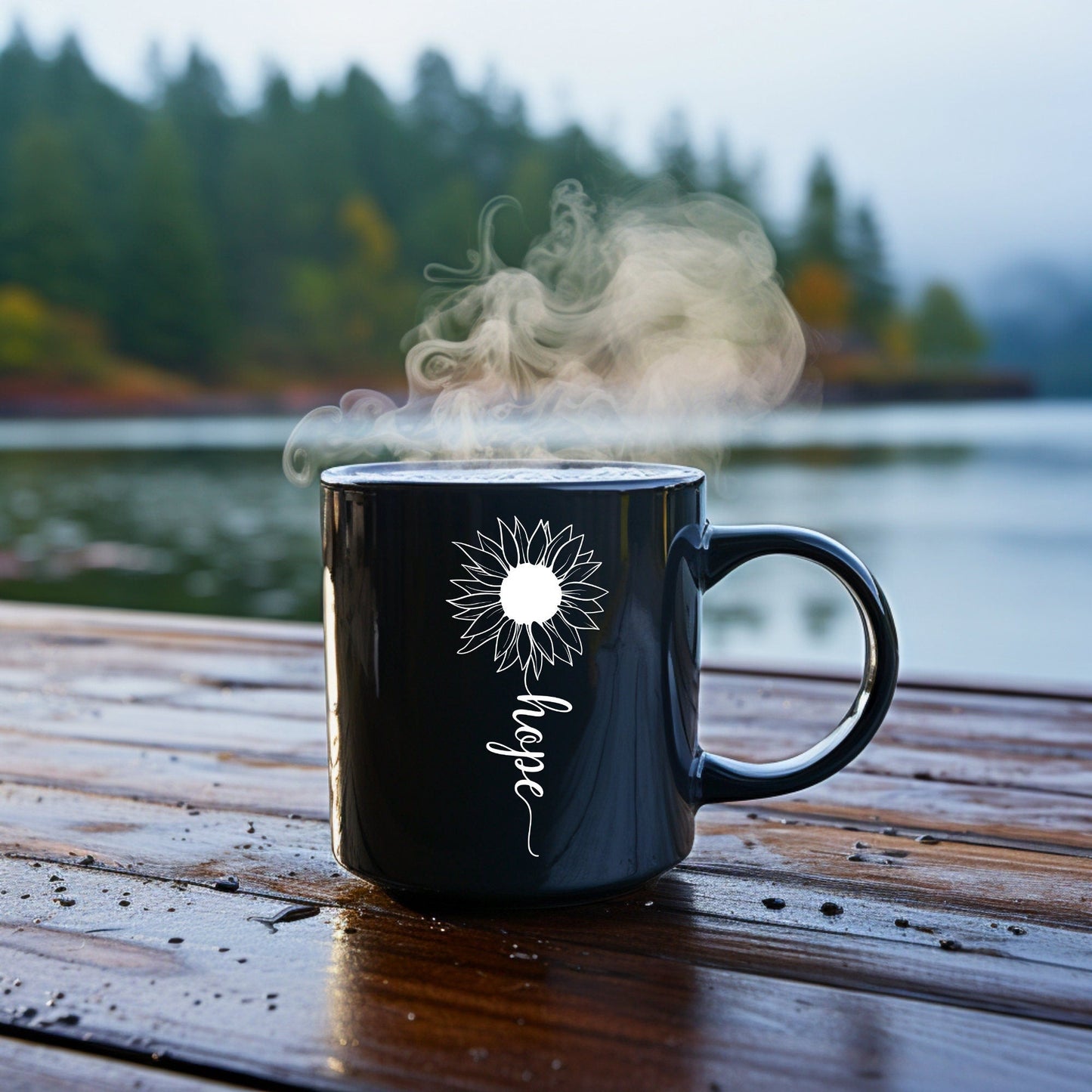 Hope Sunflower - Bible Verse Faith Coffee Mug - Christian Religious Gift for Him - Dad Mug with Affirmations - Supportive Baptism Gift - Raiden Gate Design