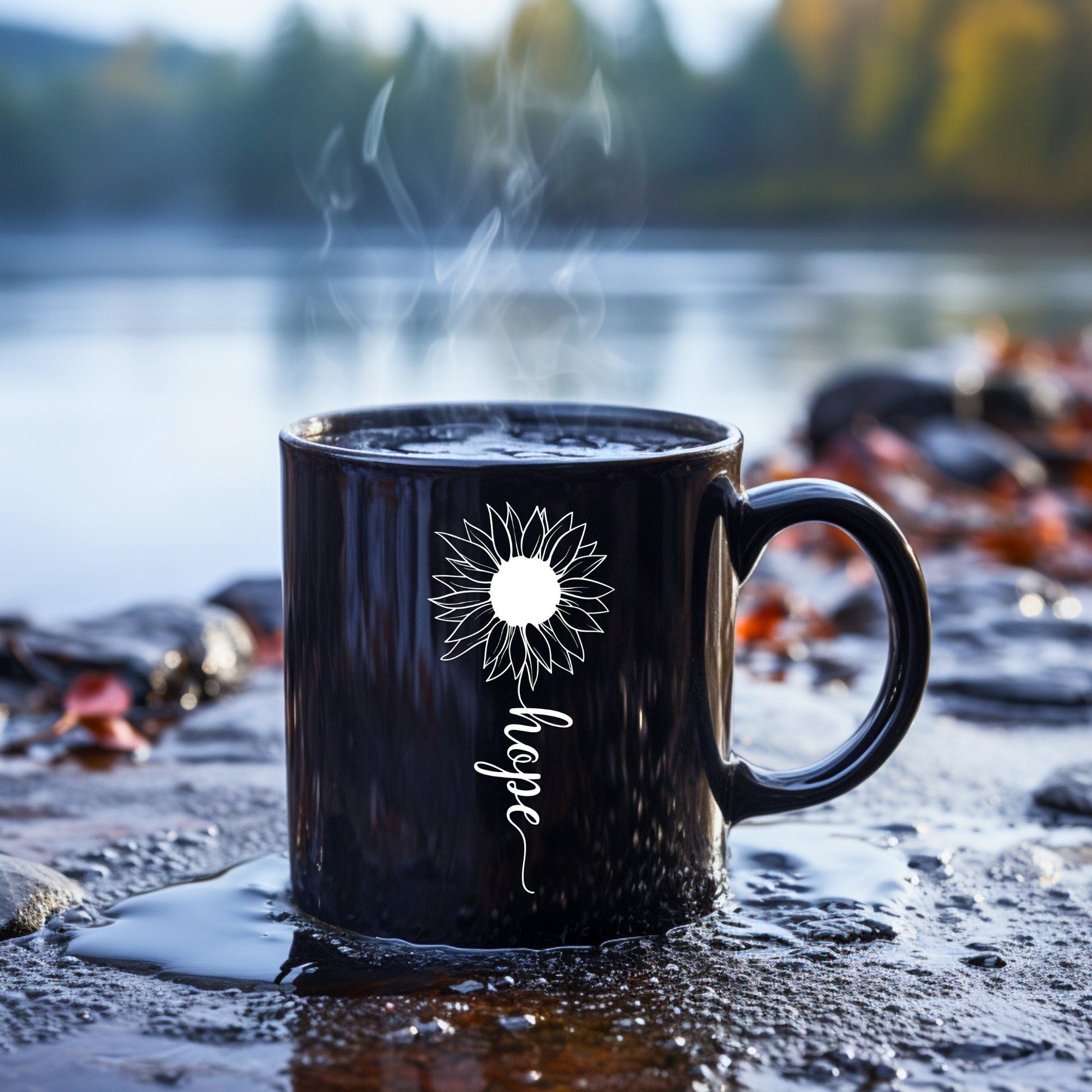 Hope Sunflower - Bible Verse Faith Coffee Mug - Christian Religious Gift for Him - Dad Mug with Affirmations - Supportive Baptism Gift - Raiden Gate Design
