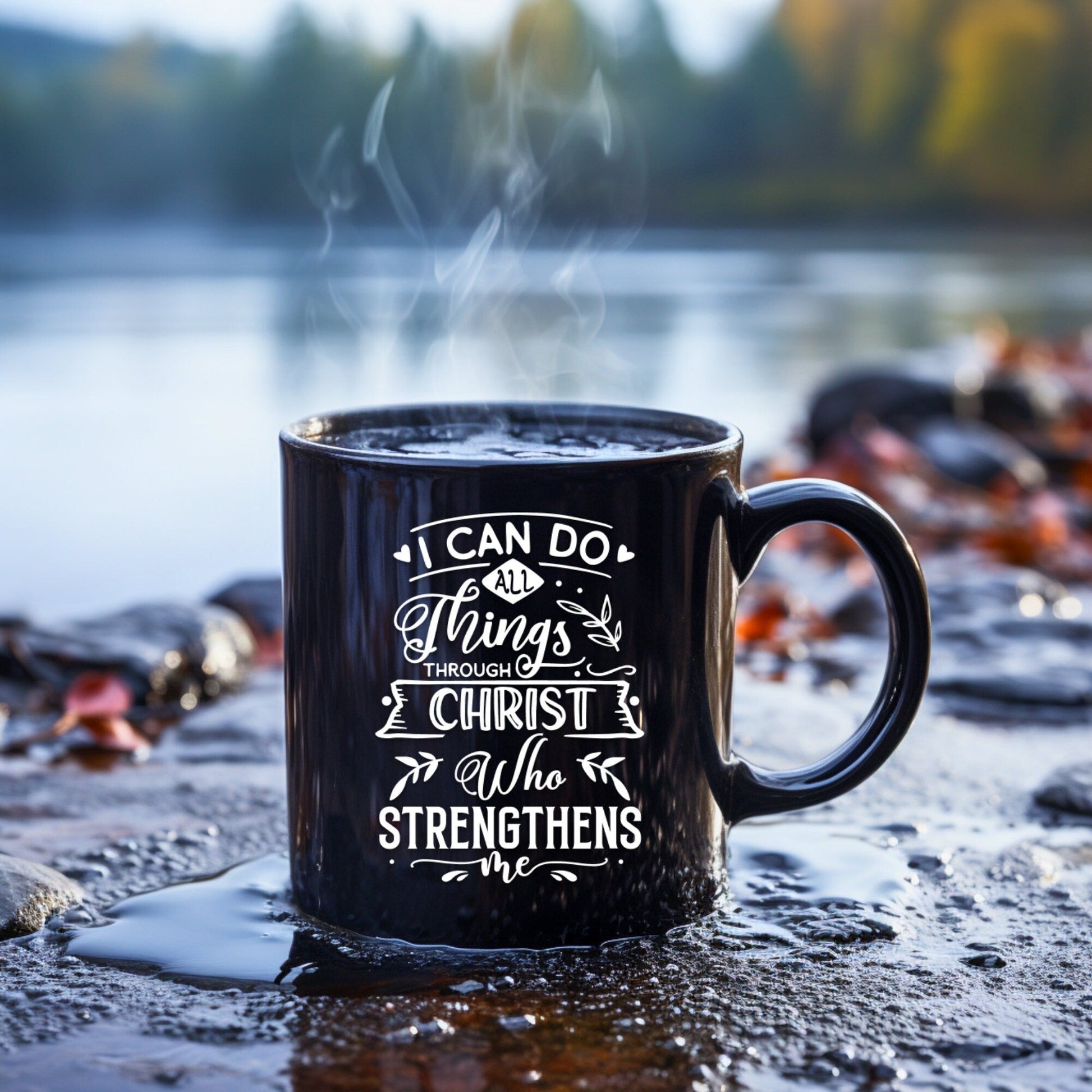 I Can Do All Things 3 - Bible Verse Faith Mug - Christian Religious Gift for Him - Dad Mug with Affirmations - Supportive Baptism Gift - Raiden Gate Design