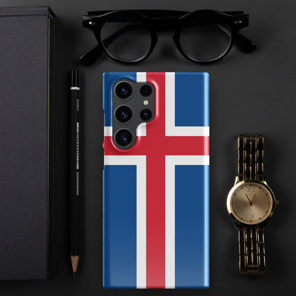 Iceland Flag Samsung Galaxy Phone Case for Samsung S24 and Samsung S23 for Patriots - Raiden Gate Design