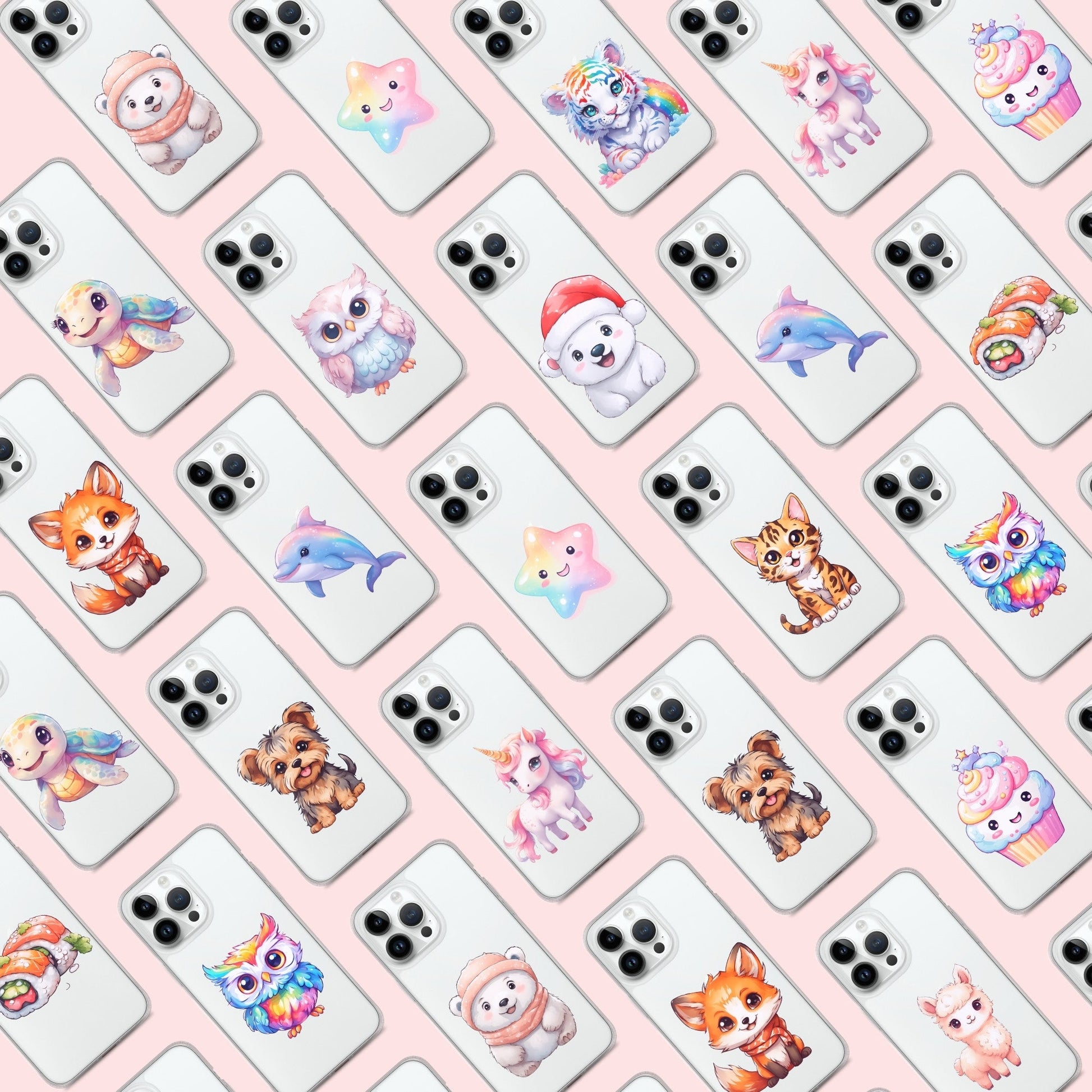 Kawaii Muffin Clear iPhone Case - iPhone Case - Raiden Gate Design