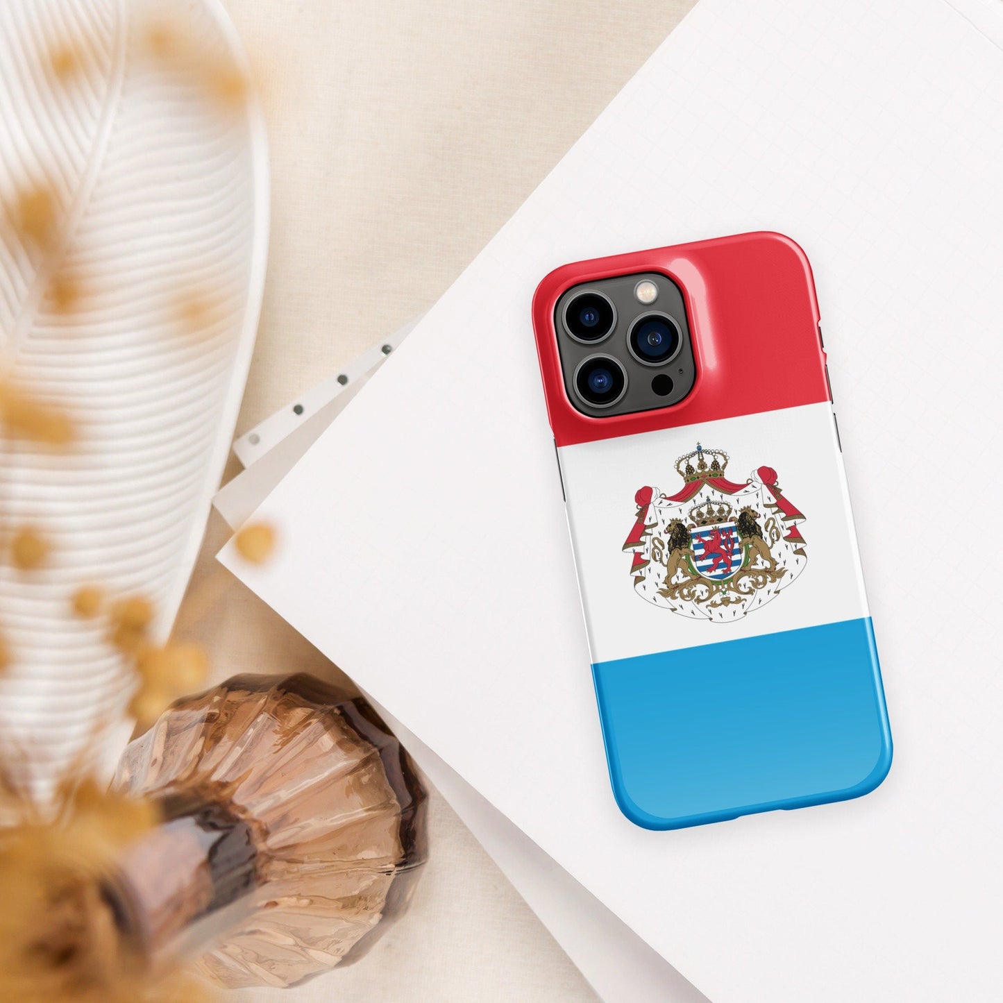 Luxembourg Flag | Aesthetic Phone Case | iPhone 15 Pro Max | Patriotic Phone Case | Tough Case - Raiden Gate Design