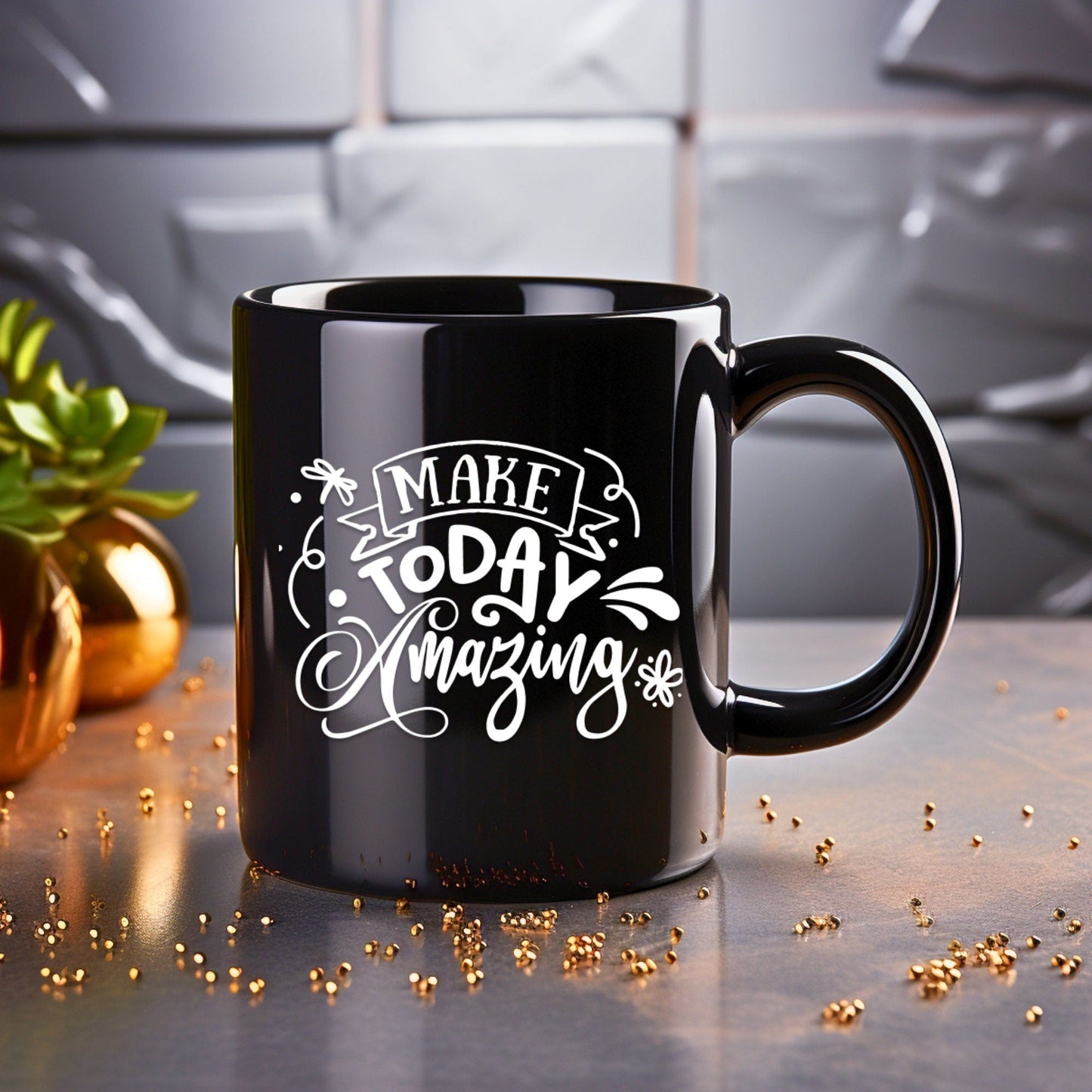 Make Today Amazing - Bible Verse Faith Coffee Mug - Christian Religious Gift for Him - Dad Mug with Affirmations - Supportive Baptism Gift - Raiden Gate Design