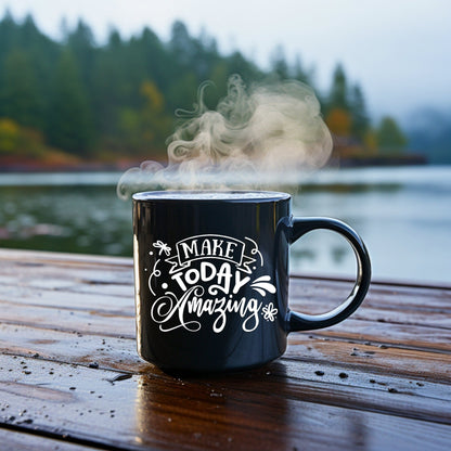 Make Today Amazing - Bible Verse Faith Coffee Mug - Christian Religious Gift for Him - Dad Mug with Affirmations - Supportive Baptism Gift - Raiden Gate Design
