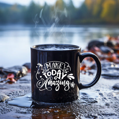 Make Today Amazing - Bible Verse Faith Coffee Mug - Christian Religious Gift for Him - Dad Mug with Affirmations - Supportive Baptism Gift - Raiden Gate Design