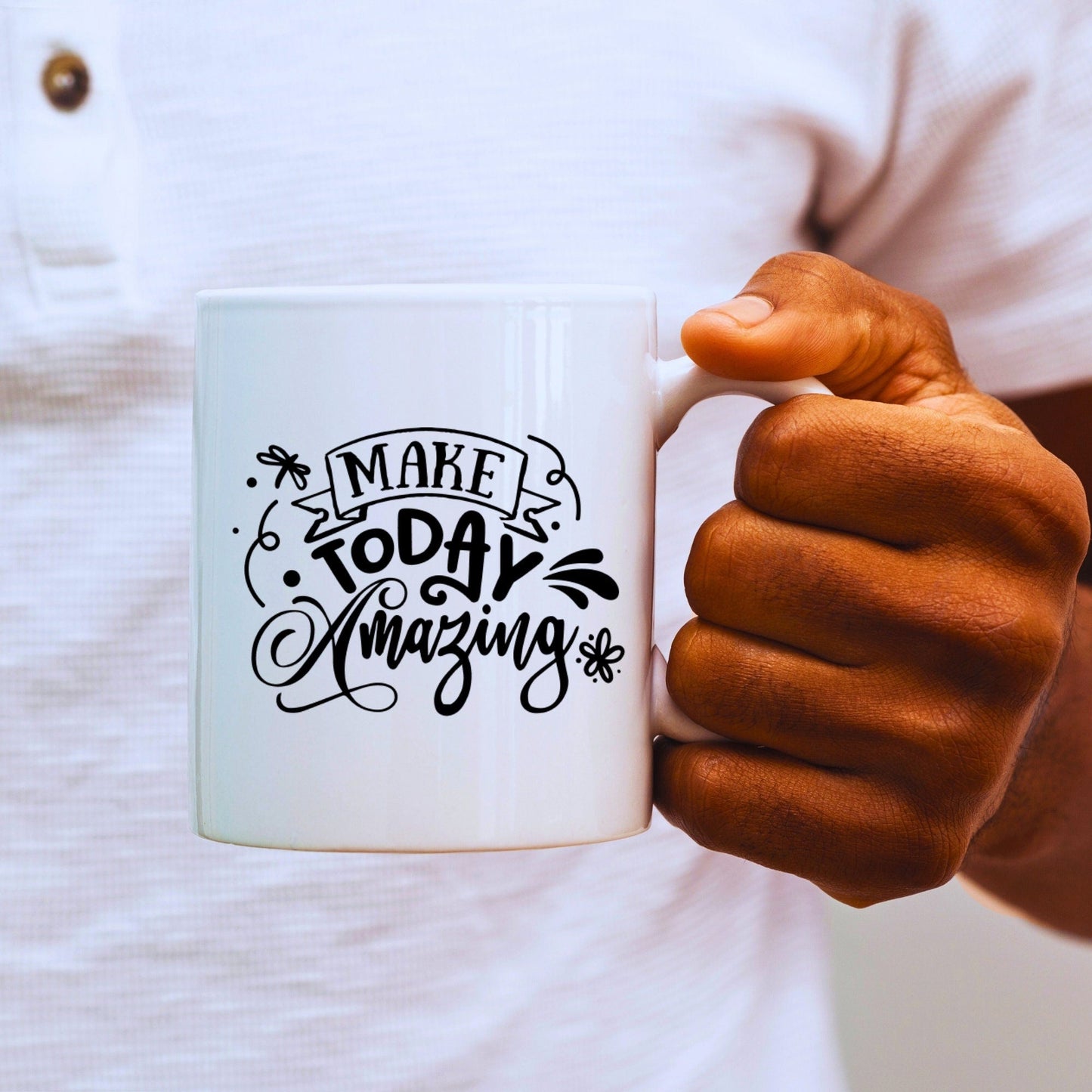 Make Today Amazing - Bible Verse Faith Coffee Mug - Christian Religious Gift for Him - Dad Mug with Affirmations - Supportive Baptism Gift - Raiden Gate Design