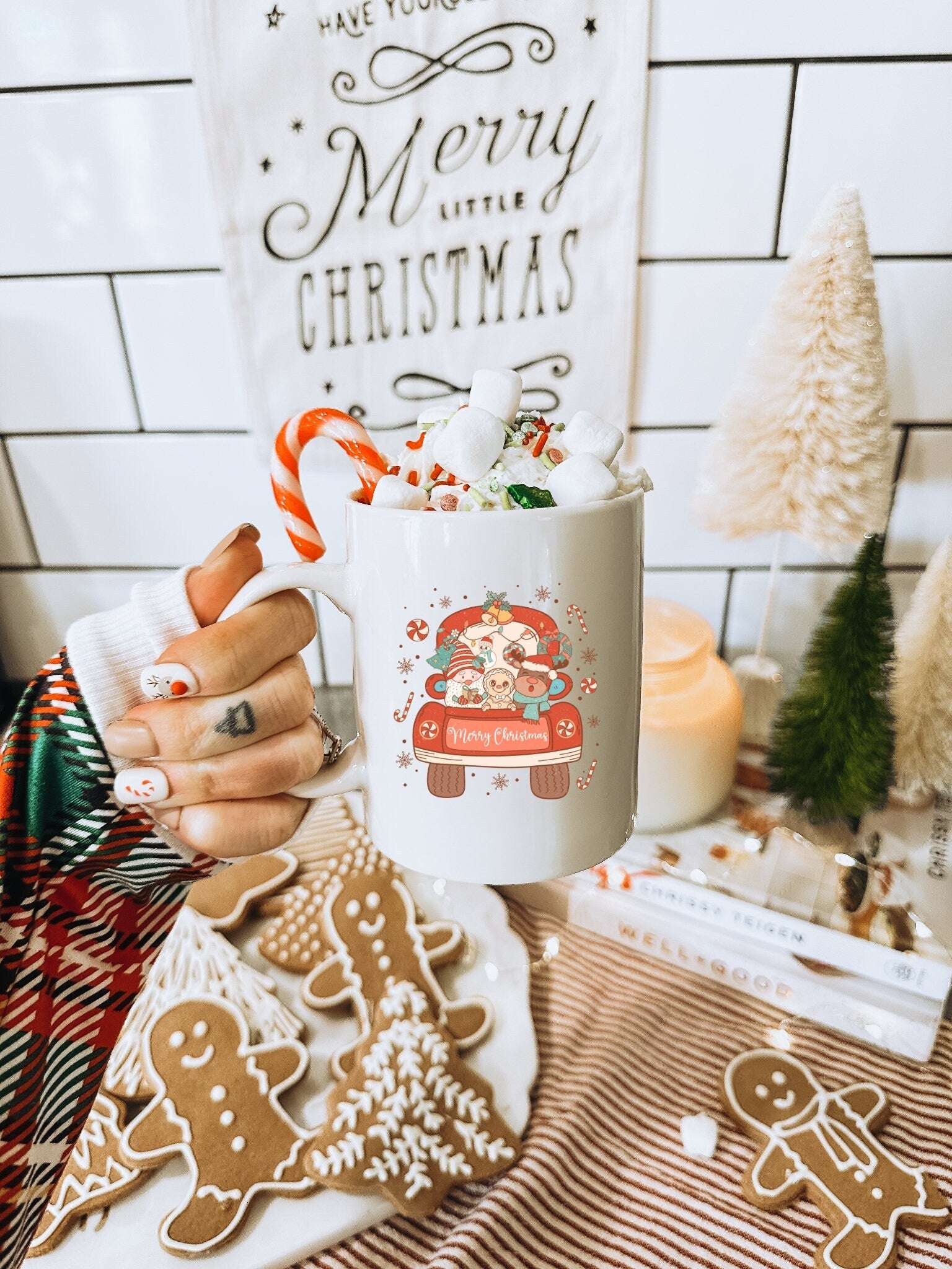 Merry Christmas Car Vintage Christmas Coffee Mug | Funny Gnome Christmas Mug | Cute Christmas Season Mug for Kids - Raiden Gate Design