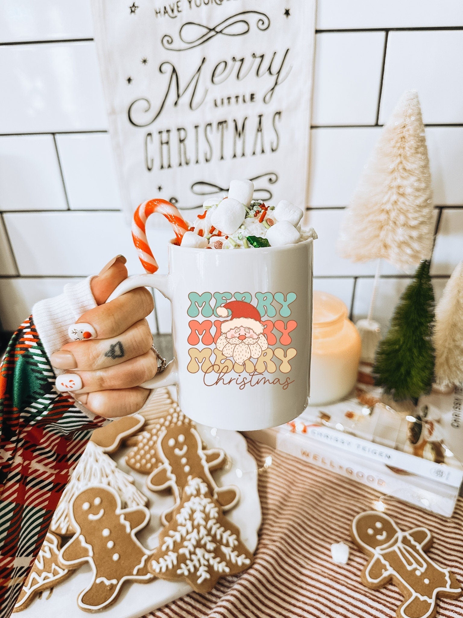Merry Christmas Santa Vintage Christmas Coffee Mug | Funny Gnome Christmas Mug | Cute Christmas Season Mug for Kids - Raiden Gate Design