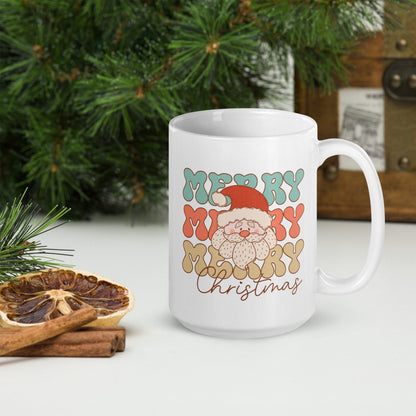 Merry Christmas Santa Vintage Christmas Coffee Mug | Funny Gnome Christmas Mug | Cute Christmas Season Mug for Kids - Raiden Gate Design