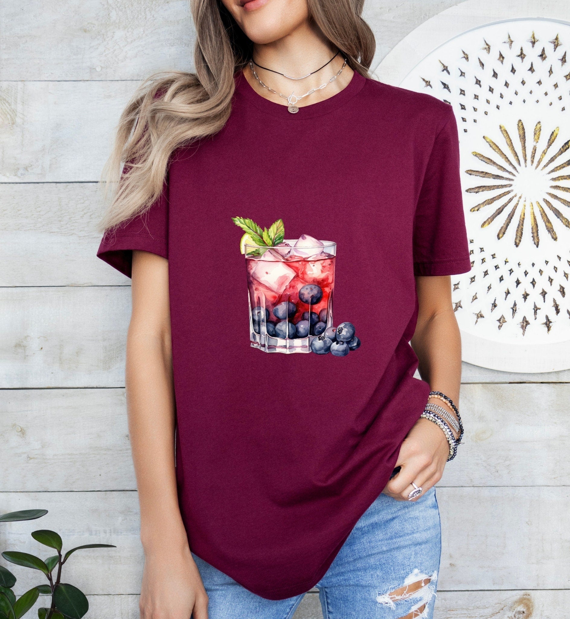 Old Glory Groom or Bride Cocktail Bar Shirt - Minimalist Aesthetic T-Shirt for Bachelor or Hen Party - Fun and Chic Design - Raiden Gate Design