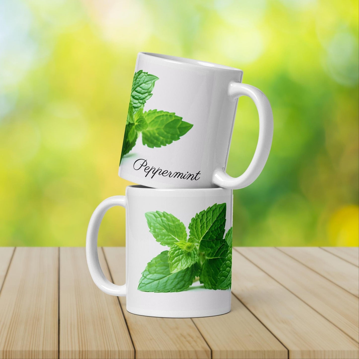 Peppermint Herbal Tea Mug | Teacup | Ceramic Tea Mug | Gifts for Her | Birthday Gift - Raiden Gate Design