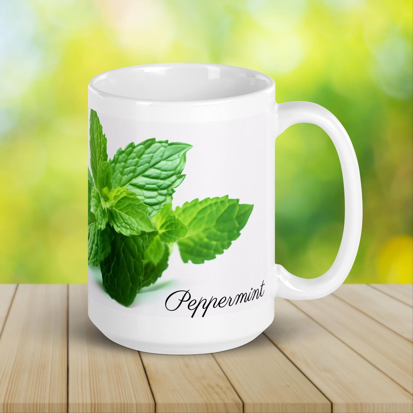 Peppermint Herbal Tea Mug | Teacup | Ceramic Tea Mug | Gifts for Her | Birthday Gift - Raiden Gate Design