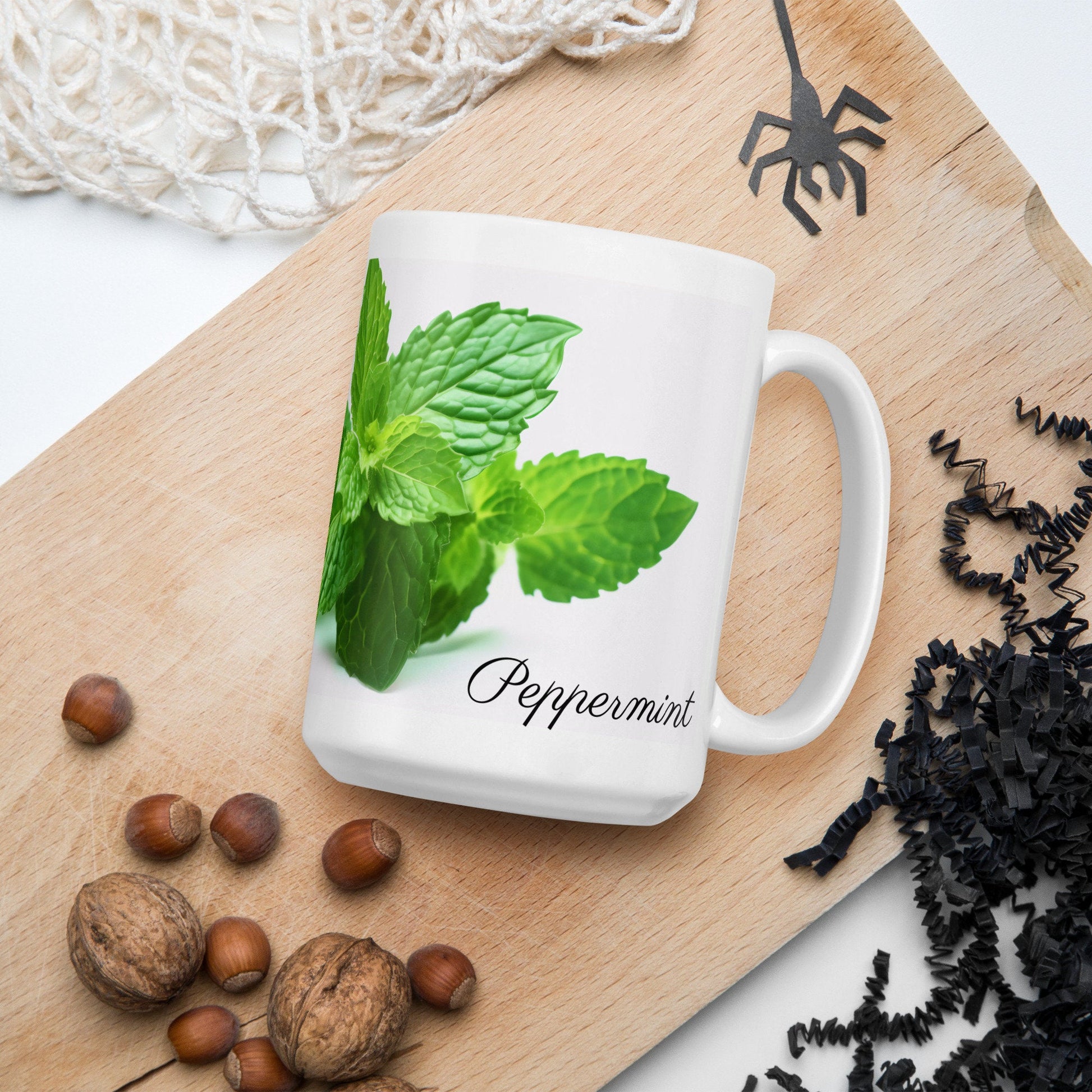 Peppermint Herbal Tea Mug | Teacup | Ceramic Tea Mug | Gifts for Her | Birthday Gift - Raiden Gate Design