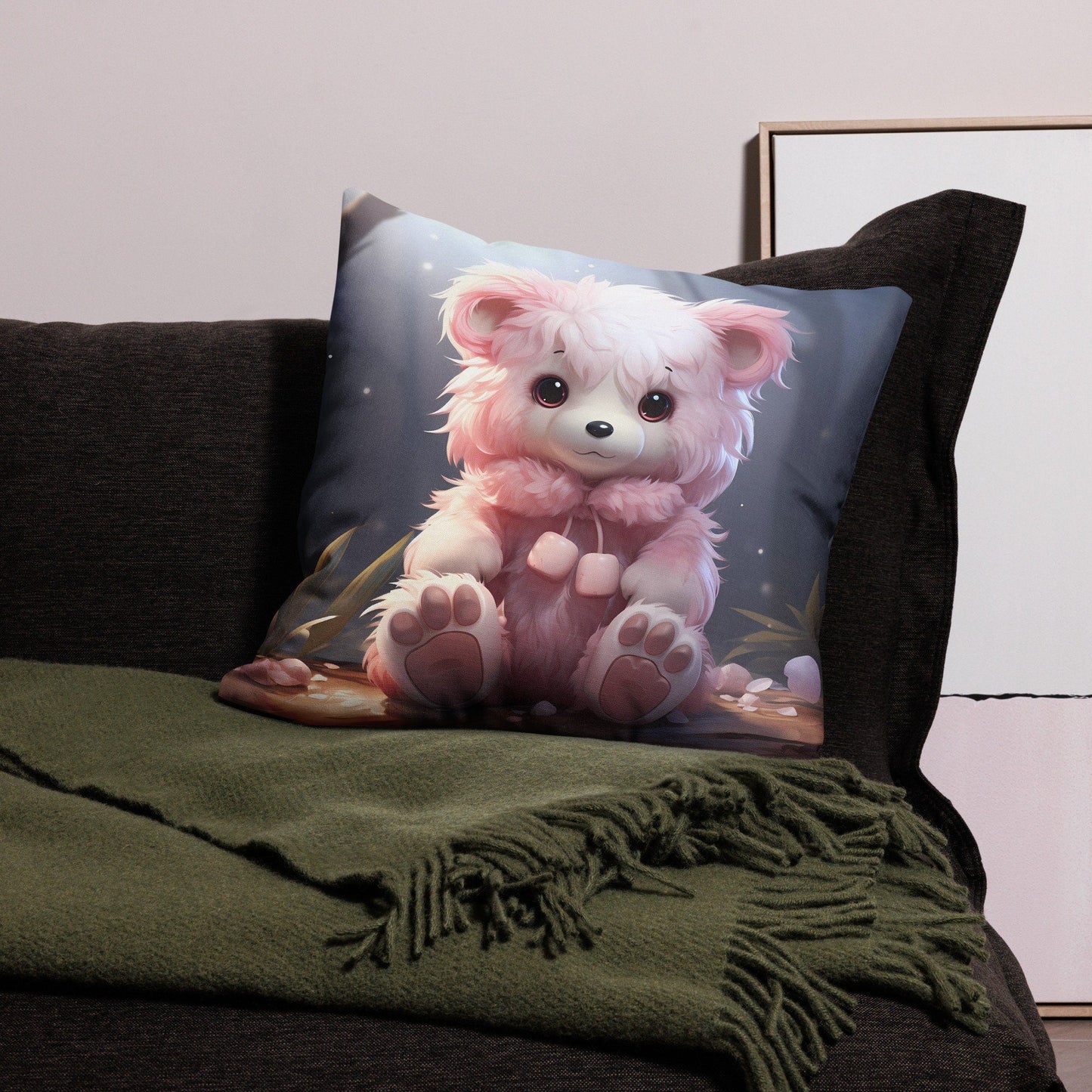 Pink Cub | Anime Pillow | Kawaii Pillow | Decorative Pillow | Throw Pillow - Raiden Gate Design