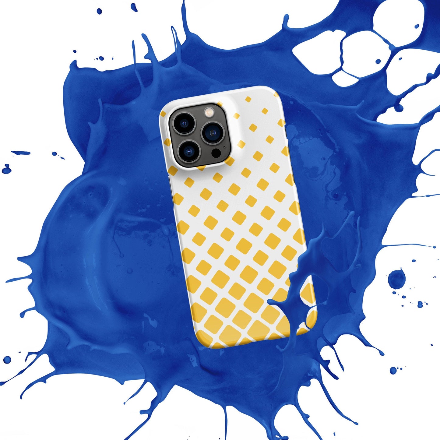 Premium Flying Yellow Squares Design | Aesthetic Phone Case | iPhone 15 Pro Max | Phone Case | Tough Case - Raiden Gate Design