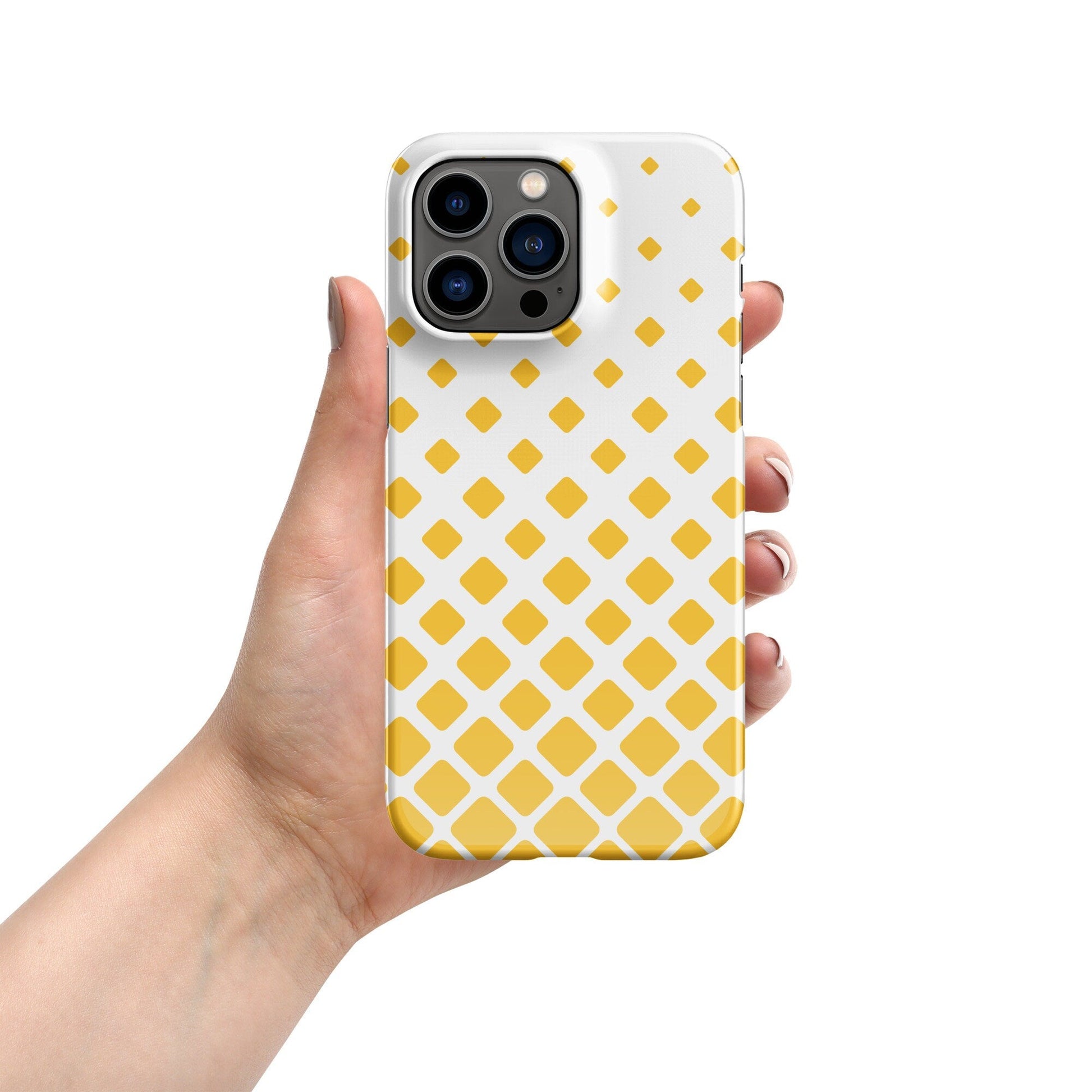 Premium Flying Yellow Squares Design | Aesthetic Phone Case | iPhone 15 Pro Max | Phone Case | Tough Case - Raiden Gate Design