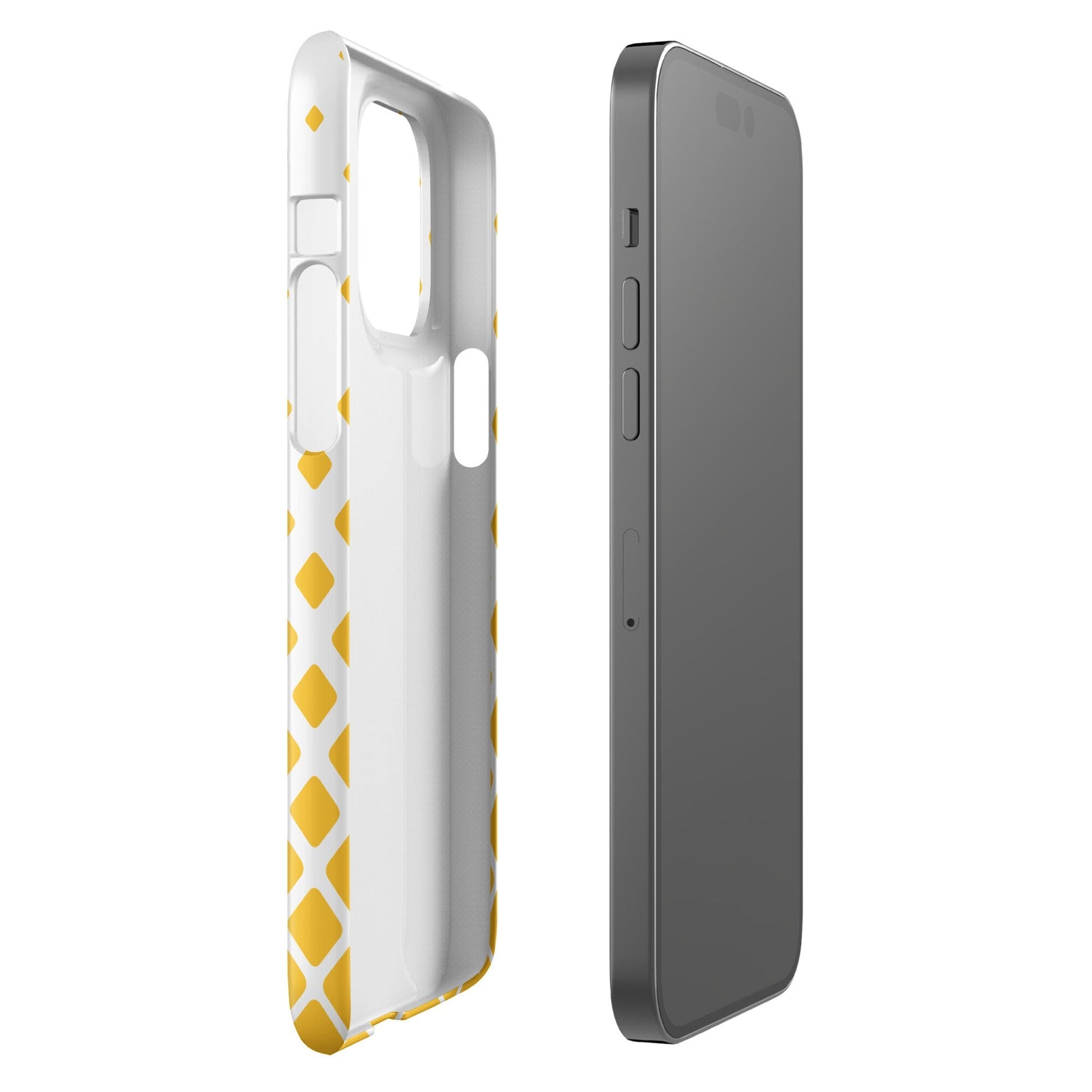 Premium Flying Yellow Squares Design | Aesthetic Phone Case | iPhone 15 Pro Max | Phone Case | Tough Case - Raiden Gate Design