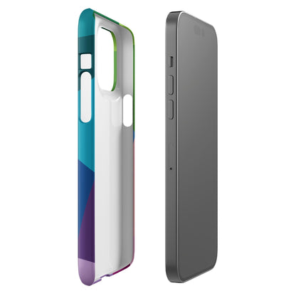 Premium Multicolor Geometric Overlap | Aesthetic Phone Case | iPhone 15 Pro Max | Phone Case | Tough Case - Raiden Gate Design
