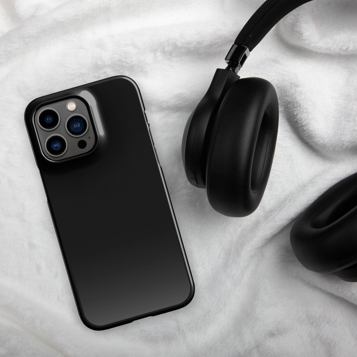 Premium Pure Black | Aesthetic Phone Case | iPhone 15 Pro Max | Phone Case | Tough Case - Raiden Gate Design