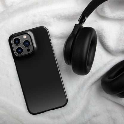 Premium Pure Black | Aesthetic Phone Case | iPhone 15 Pro Max | Phone Case | Tough Case - Raiden Gate Design