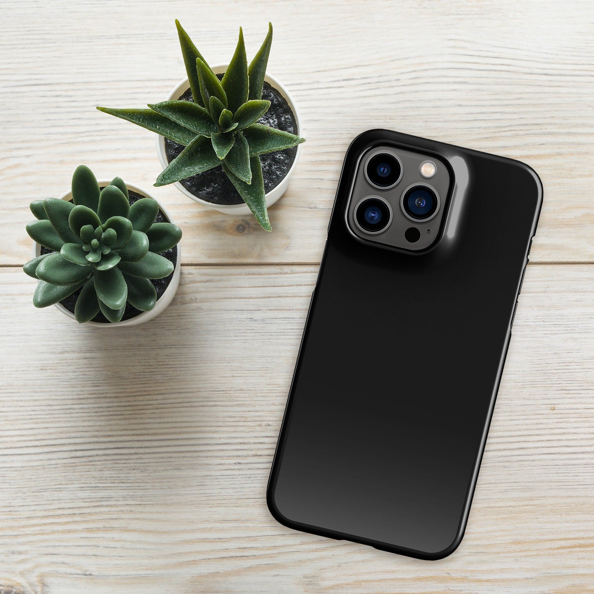 Premium Pure Black | Aesthetic Phone Case | iPhone 15 Pro Max | Phone Case | Tough Case - Raiden Gate Design