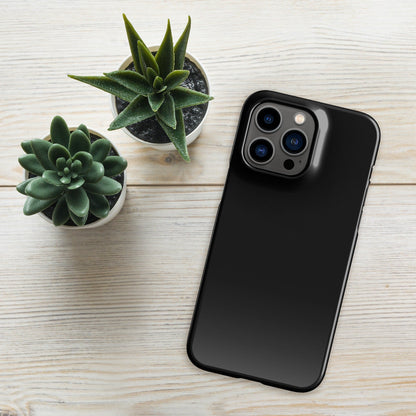 Premium Pure Black | Aesthetic Phone Case | iPhone 15 Pro Max | Phone Case | Tough Case - Raiden Gate Design