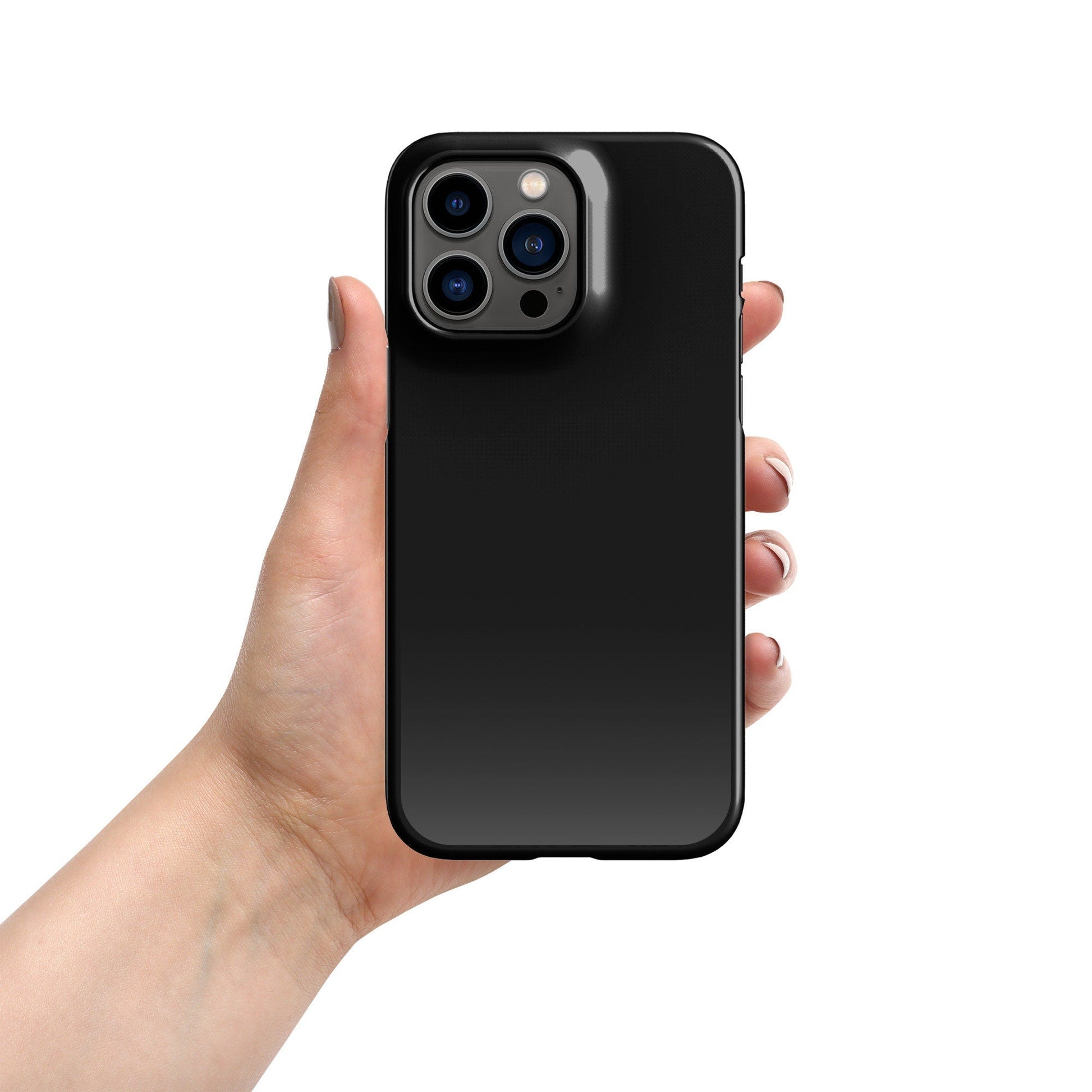 Premium Pure Black | Aesthetic Phone Case | iPhone 15 Pro Max | Phone Case | Tough Case - Raiden Gate Design