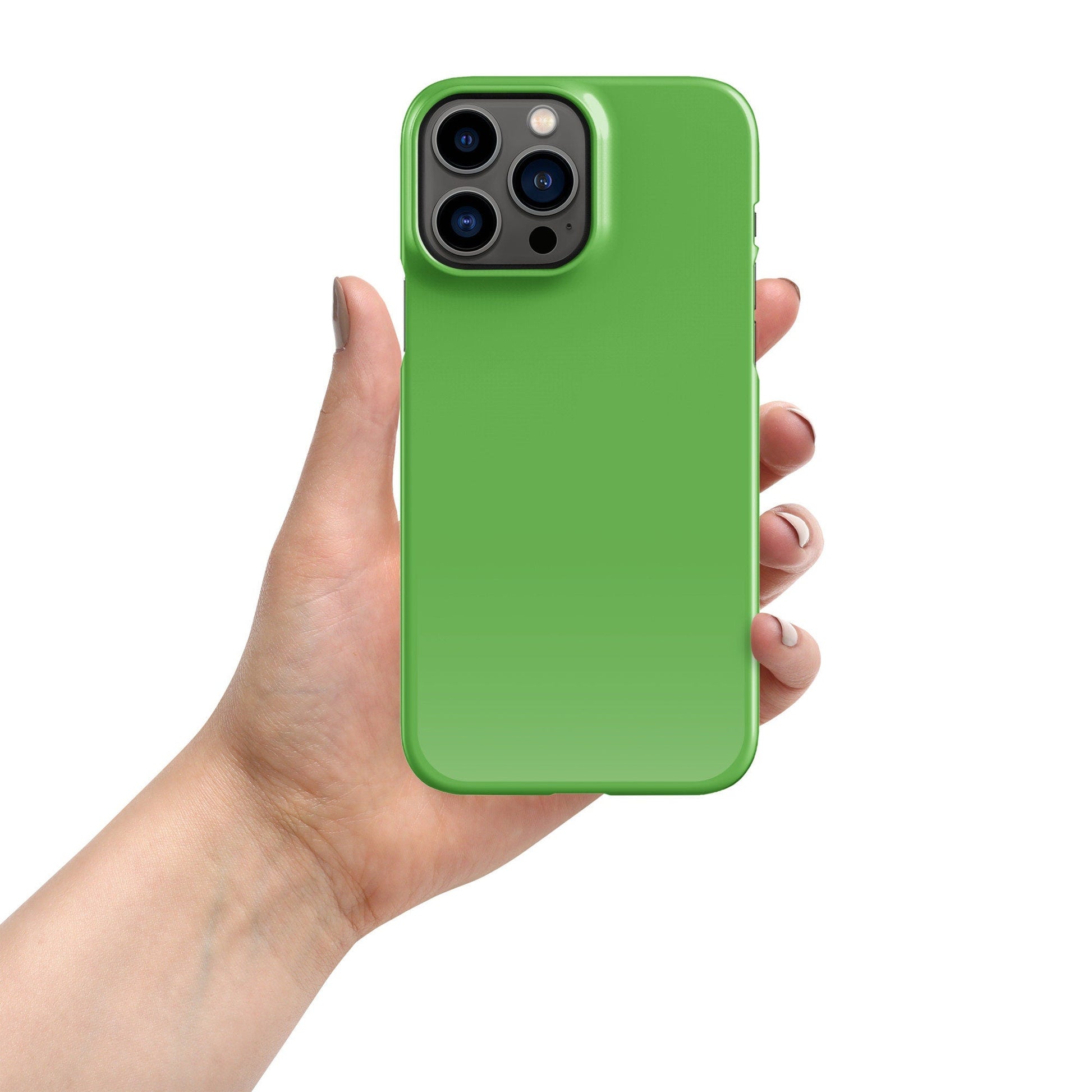 Premium Pure Green | Aesthetic Phone Case | iPhone 15 Pro Max | Phone Case | Tough Case - Raiden Gate Design