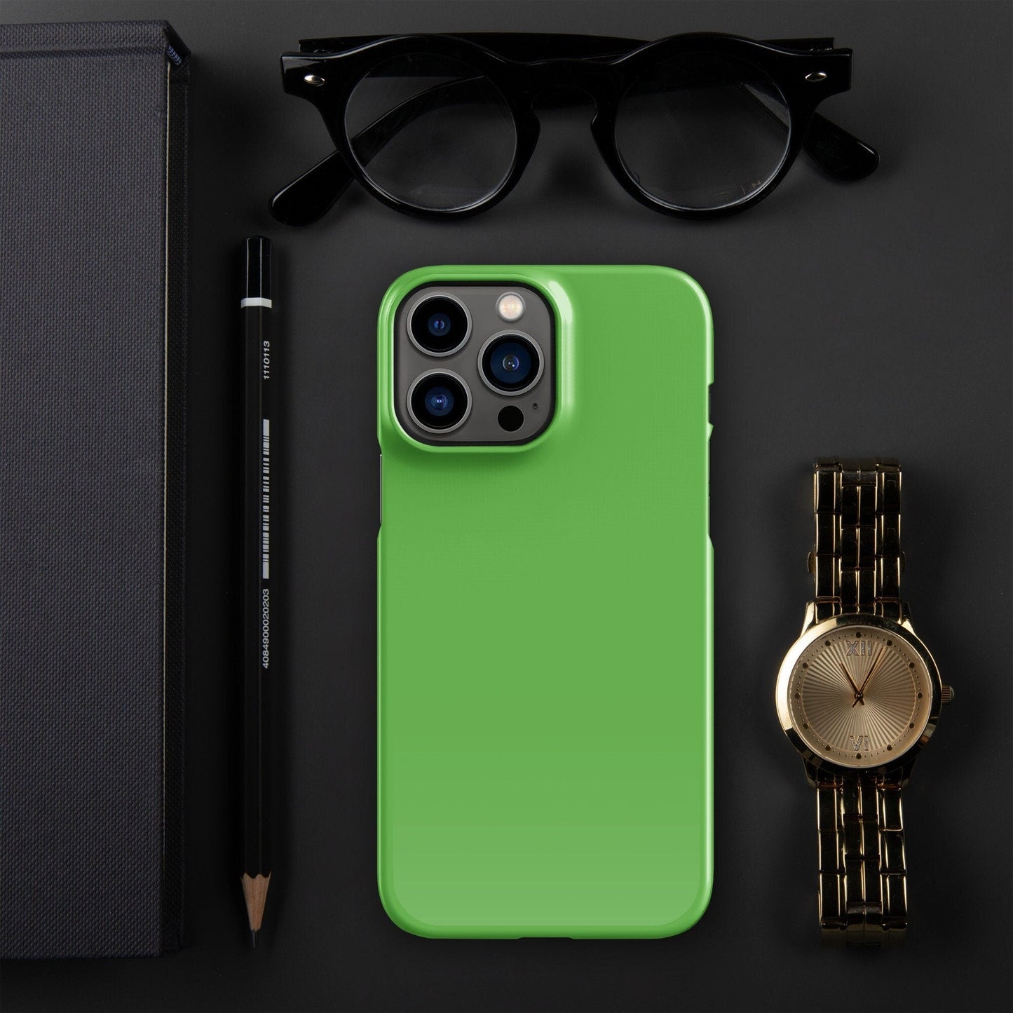 Premium Pure Green | Aesthetic Phone Case | iPhone 15 Pro Max | Phone Case | Tough Case - Raiden Gate Design