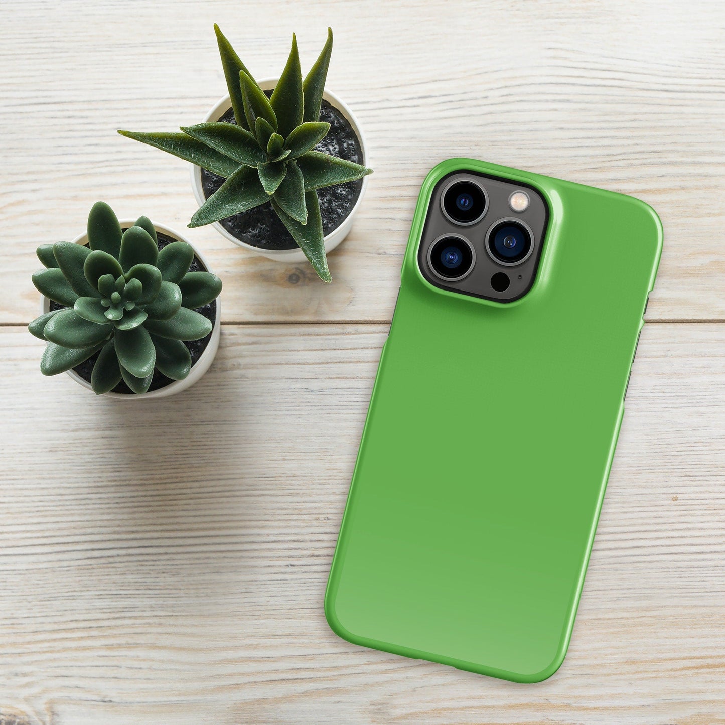 Premium Pure Green | Aesthetic Phone Case | iPhone 15 Pro Max | Phone Case | Tough Case - Raiden Gate Design