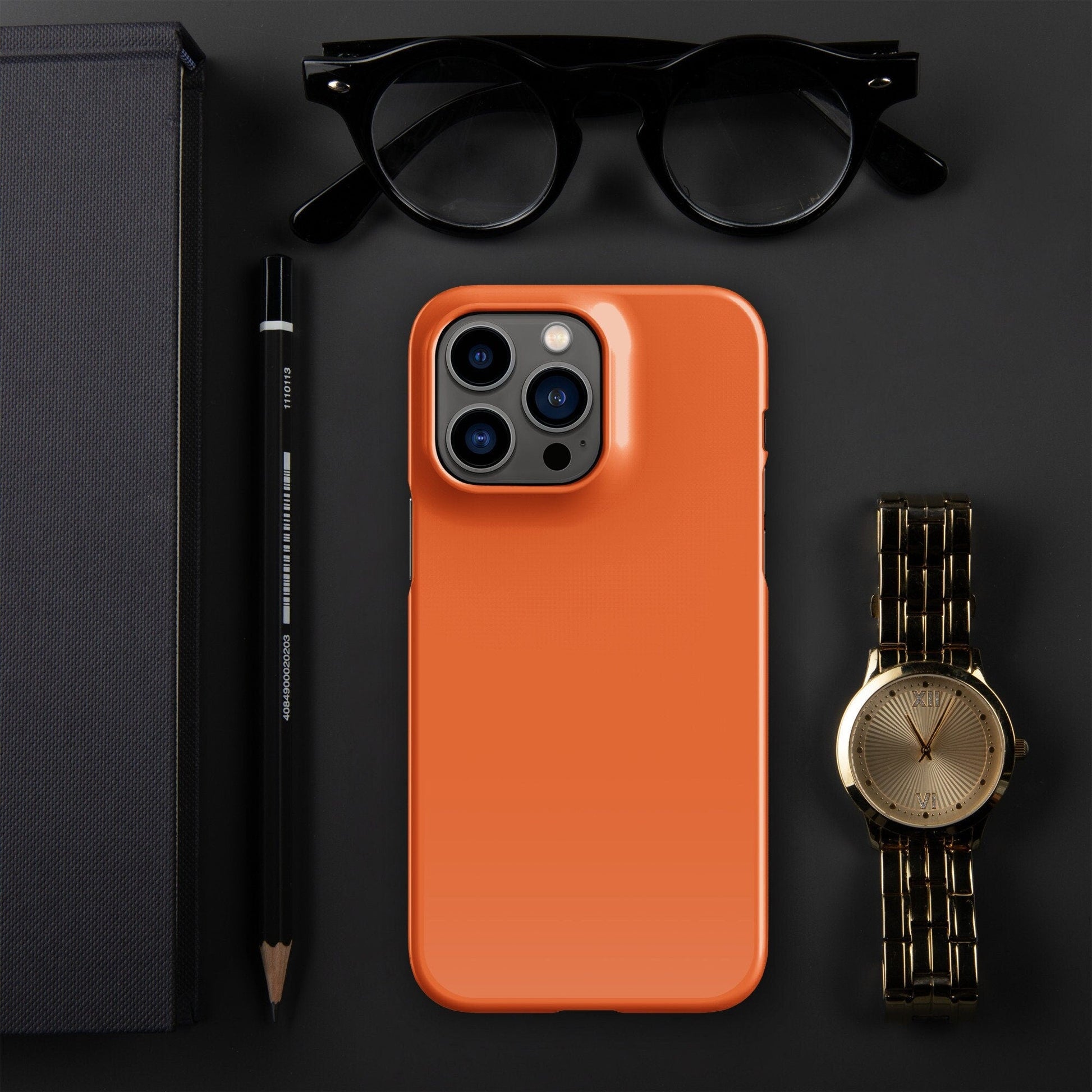 Premium Pure Orange | Aesthetic Phone Case | iPhone 15 Pro Max | Phone Case | Tough Case - Raiden Gate Design