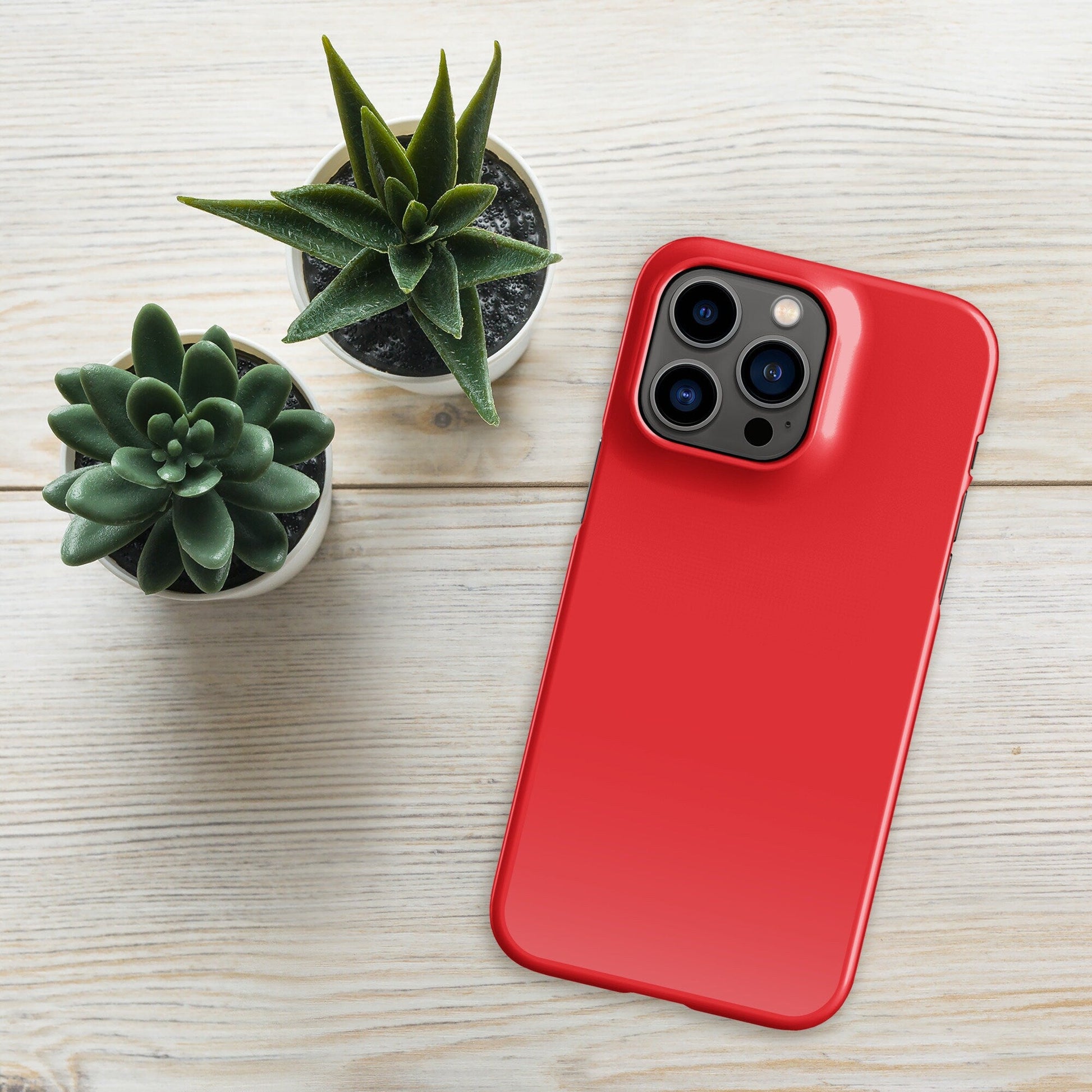 Premium Pure Red | Aesthetic Phone Case | iPhone 15 Pro Max | Phone Case | Tough Case - Raiden Gate Design