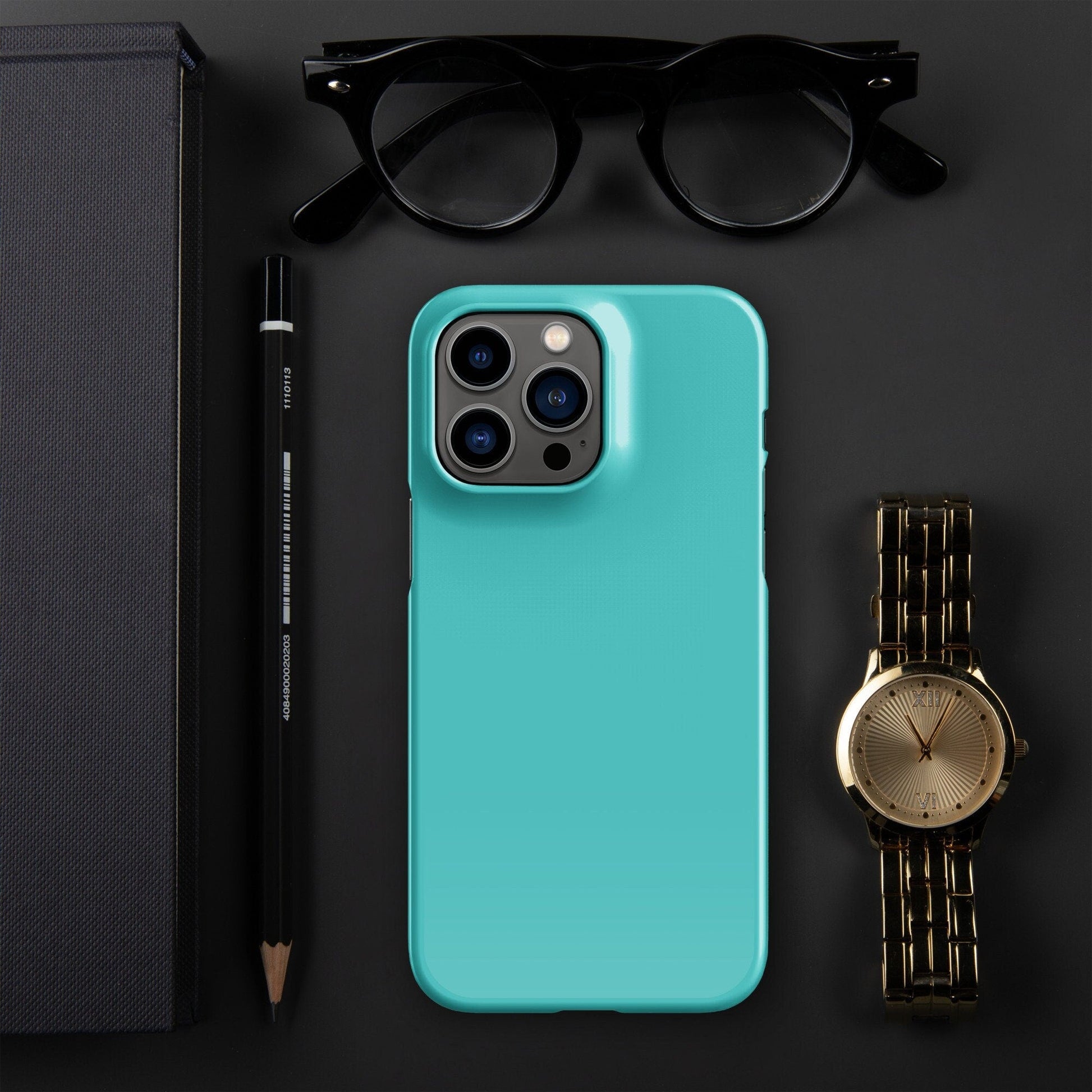Premium Pure Turquoise | Aesthetic Phone Case | iPhone 15 Pro Max | Phone Case | Tough Case - Raiden Gate Design