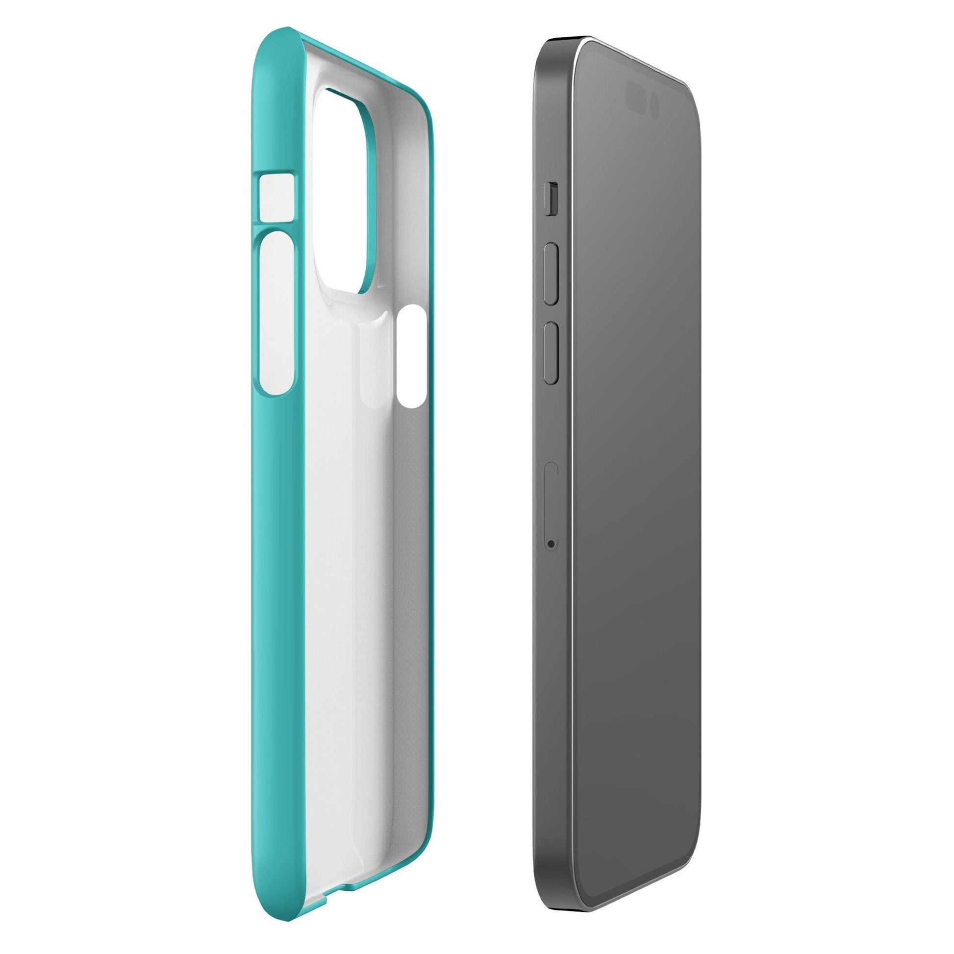 Premium Pure Turquoise | Aesthetic Phone Case | iPhone 15 Pro Max | Phone Case | Tough Case - Raiden Gate Design