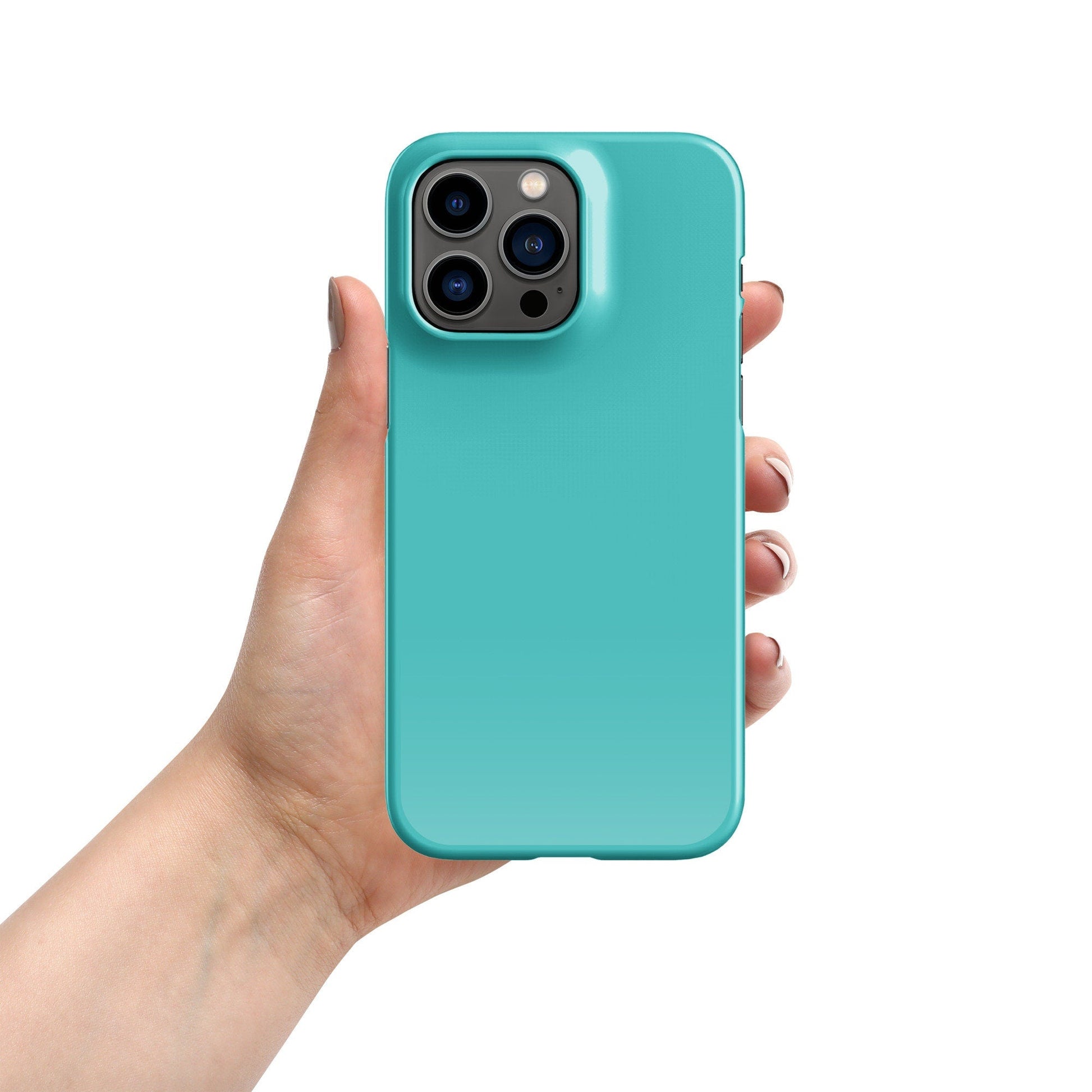 Premium Pure Turquoise | Aesthetic Phone Case | iPhone 15 Pro Max | Phone Case | Tough Case - Raiden Gate Design